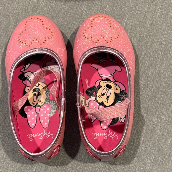 Disney Other - Disney Minnie Mouse Glitter Pink Shoes